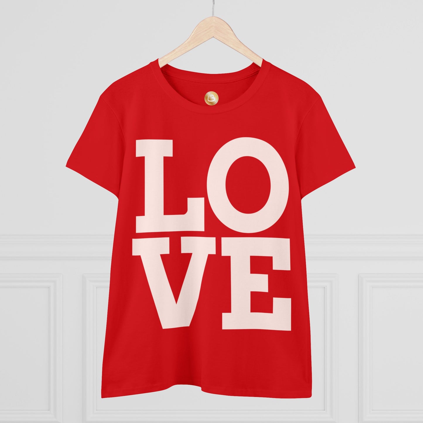 Love333 Coin "Love" Women's Midweight Cotton Tee