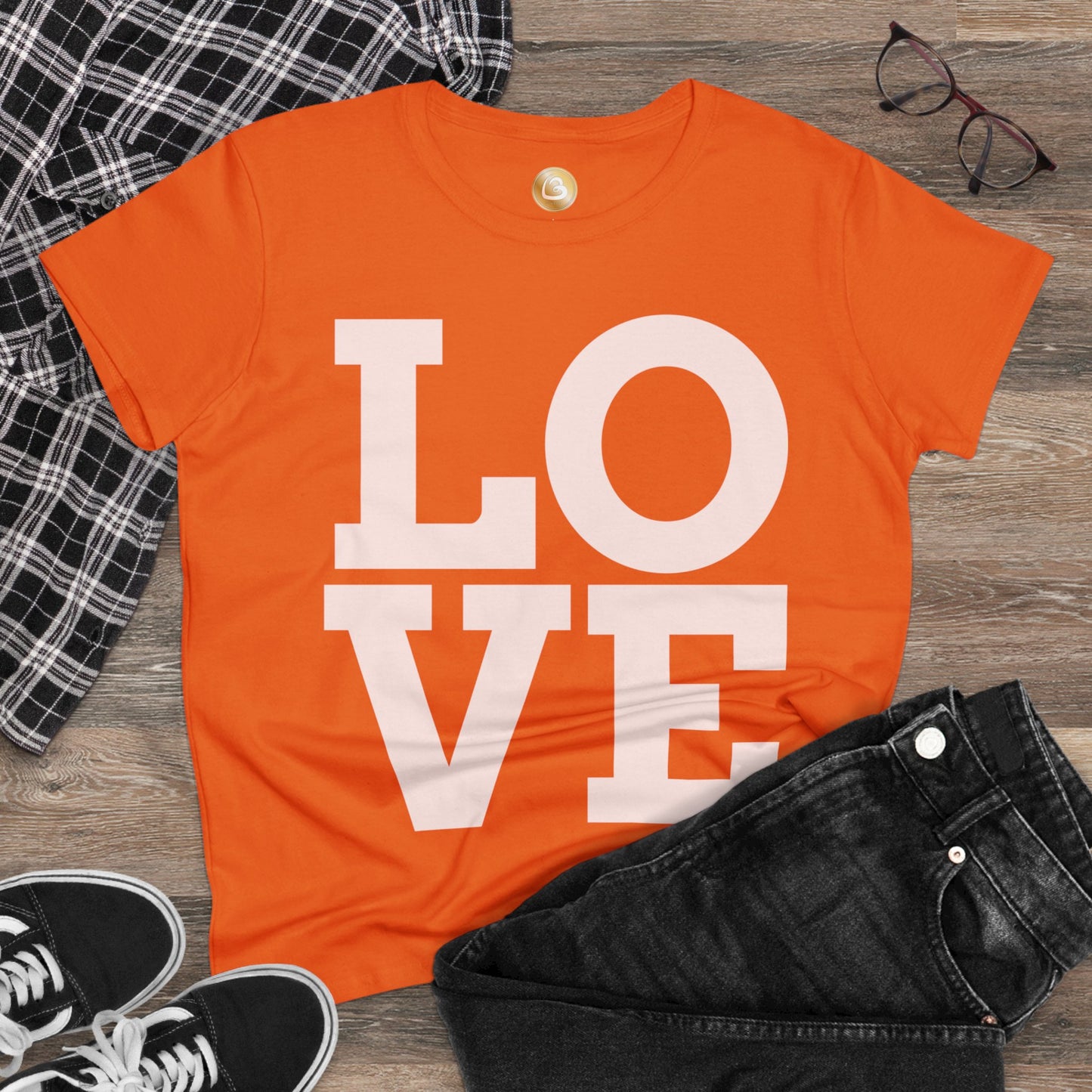 Love333 Coin "Love" Women's Midweight Cotton Tee