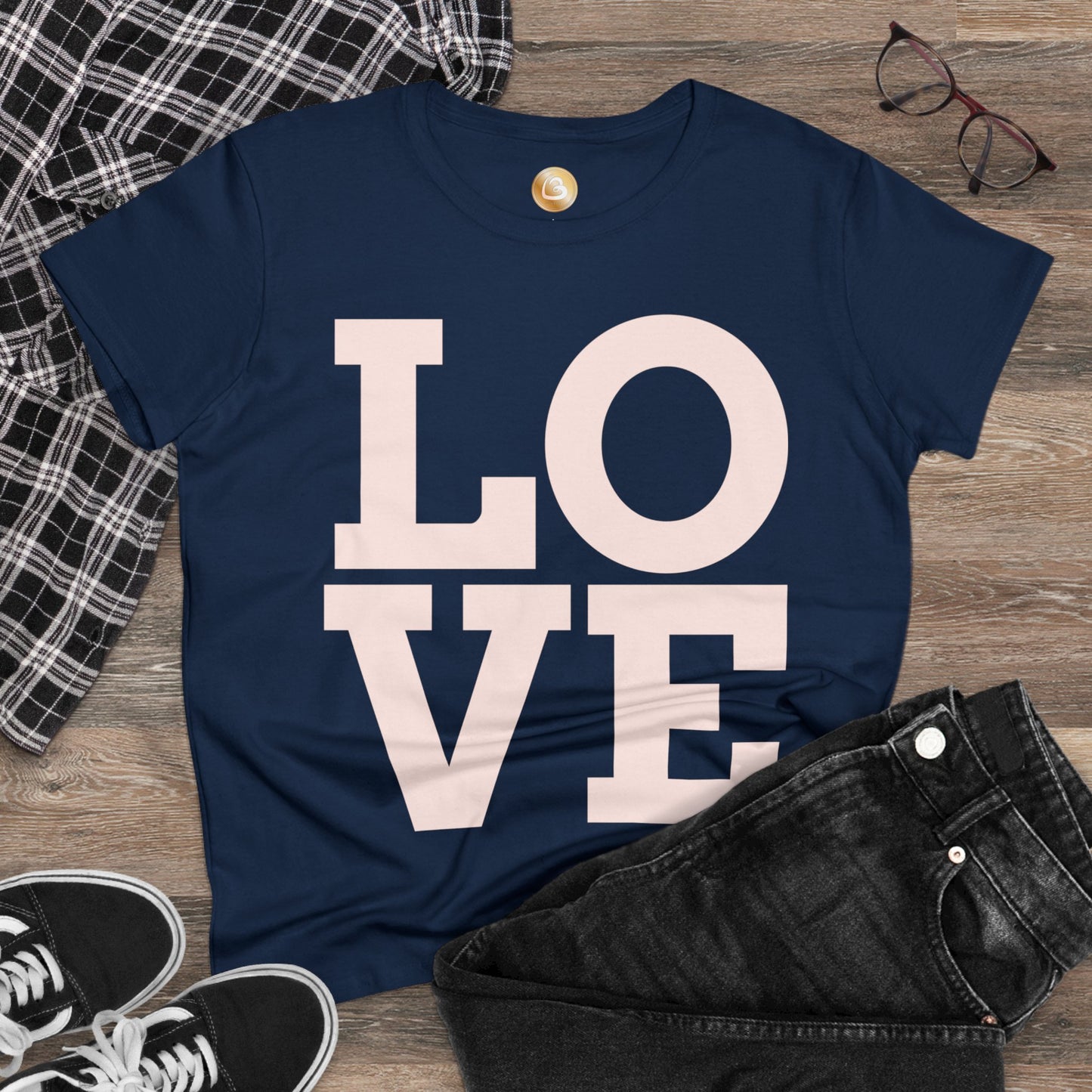 Love333 Coin "Love" Women's Midweight Cotton Tee
