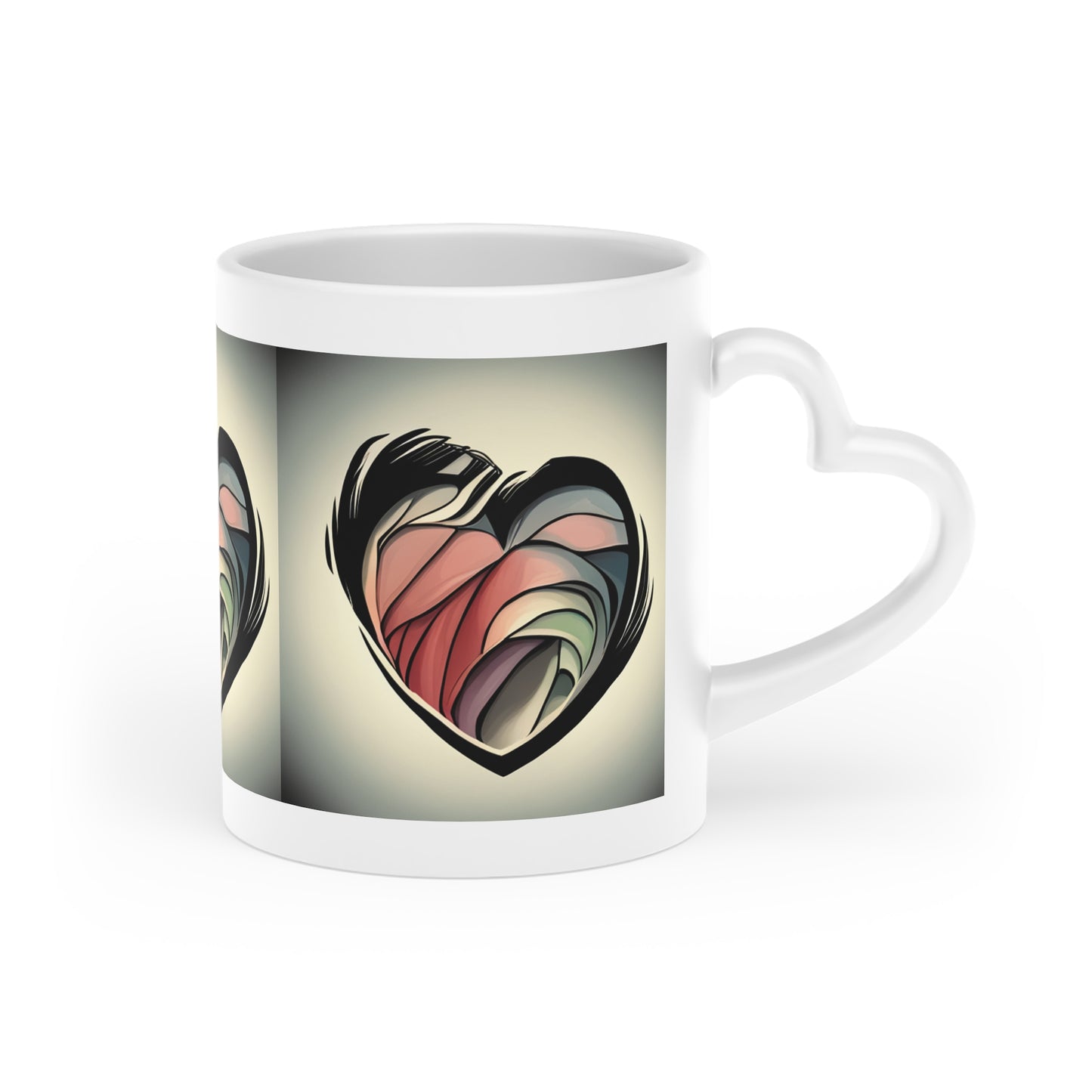 Love333 Coin Heart-Shaped Mug "Every Layer of My Heart."
