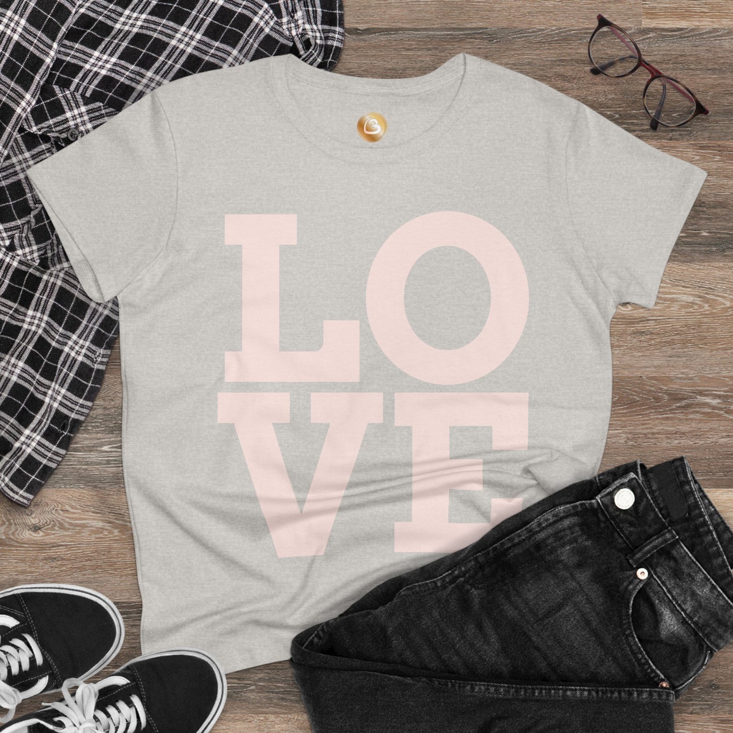 Love333 Coin "Love" Women's Midweight Cotton Tee