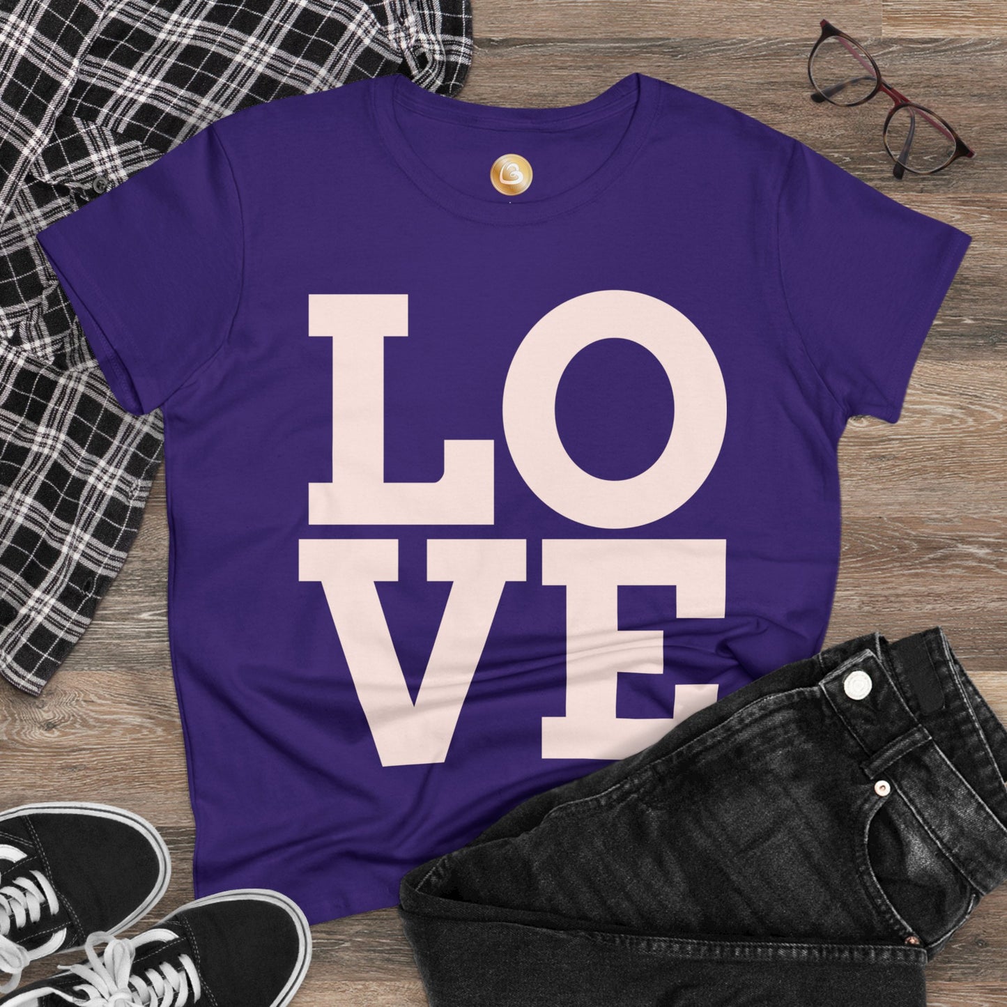 Love333 Coin "Love" Women's Midweight Cotton Tee