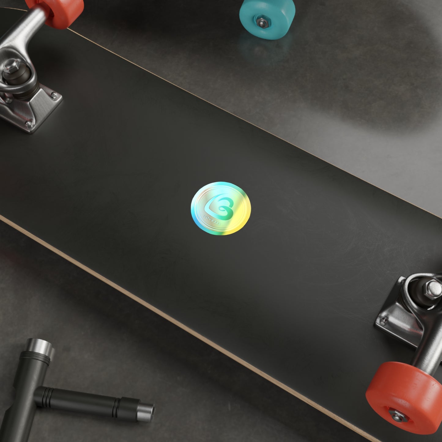 Love333 Coin Holographic Die-cut Stickers