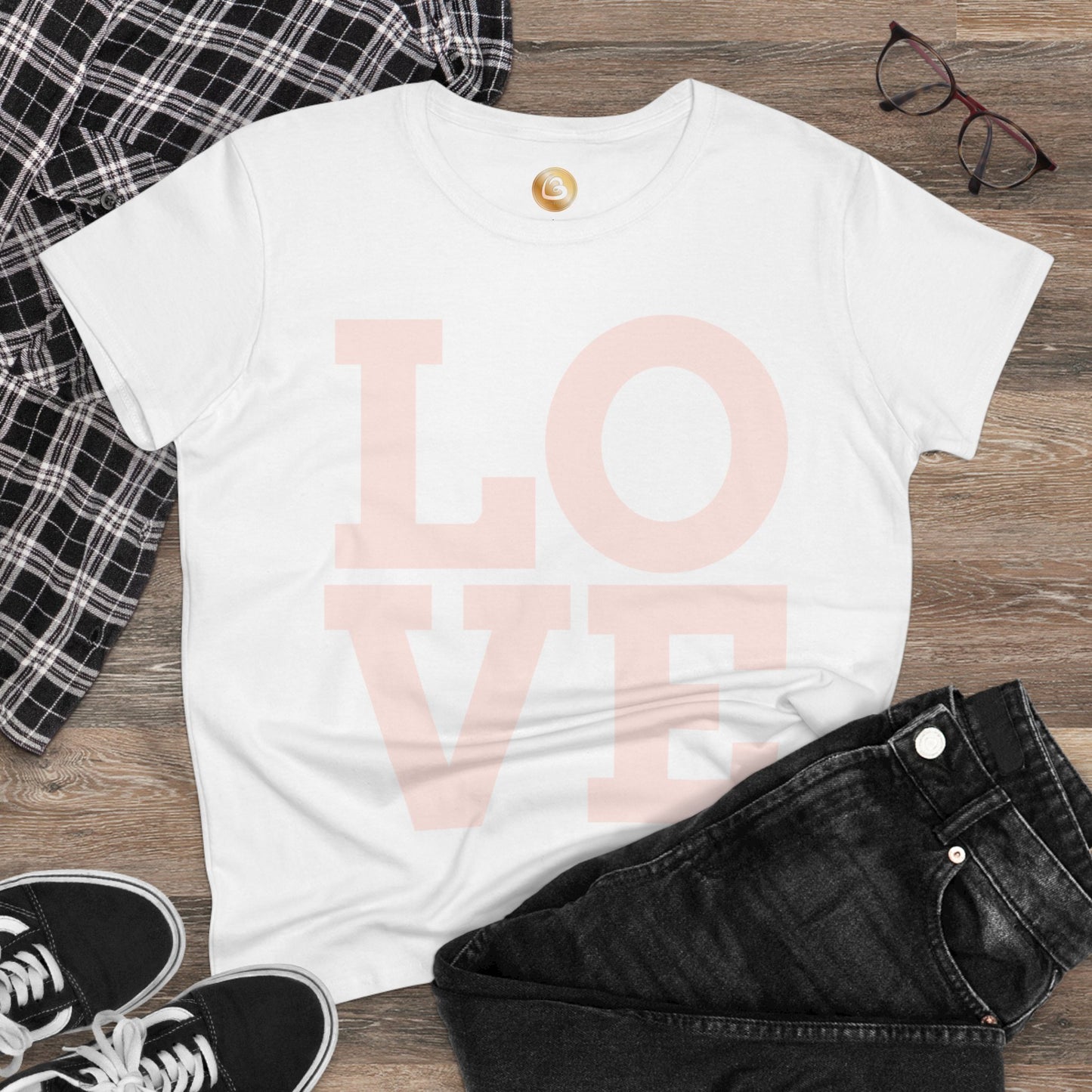 Love333 Coin "Love" Women's Midweight Cotton Tee