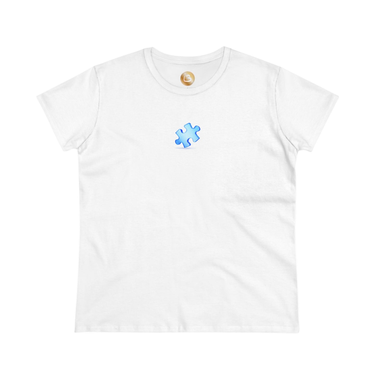 Love333 Coin "i complete the puzzle of the universe" Women's Midweight Cotton Tee