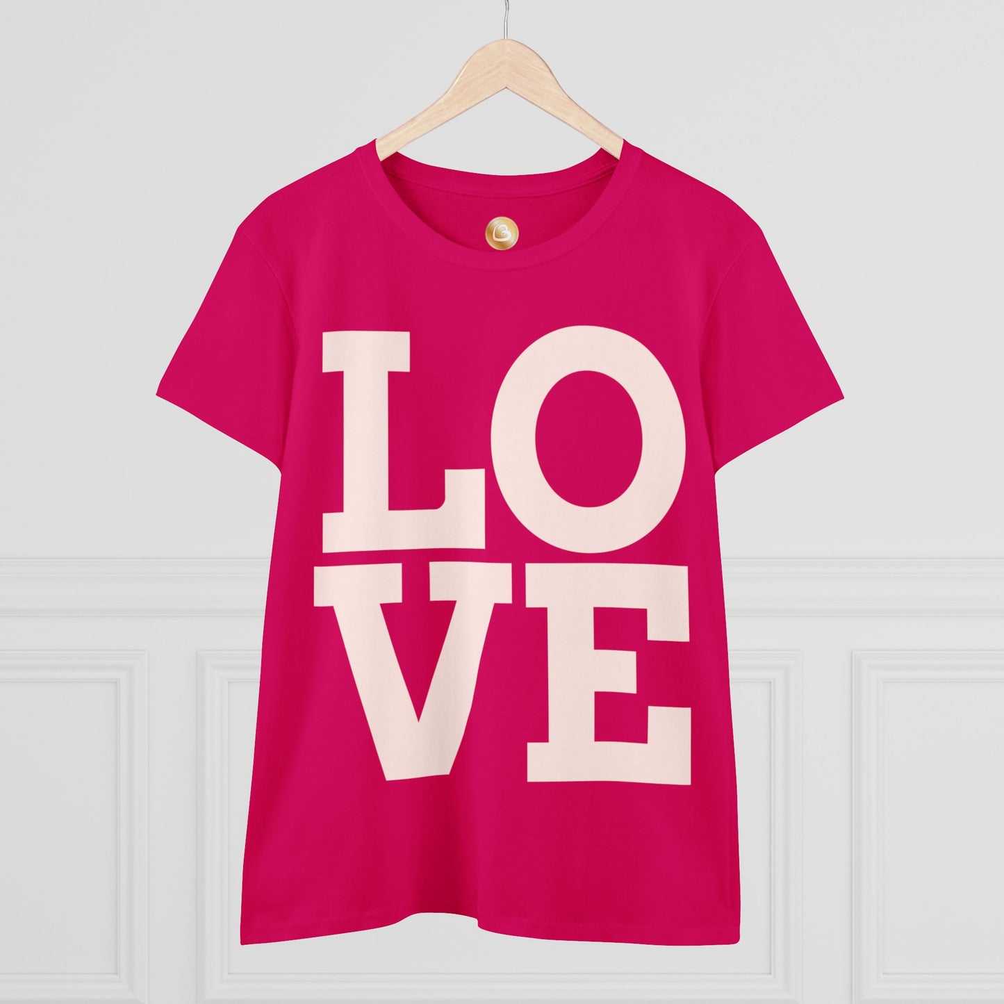 Love333 Coin "Love" Women's Midweight Cotton Tee